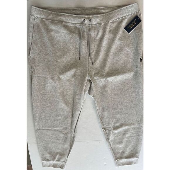 Polo Ralph Lauren Men Big&Tall Sz 4XB Gray Heather Double-Knit Jogger Pants - Picture 1 of 8